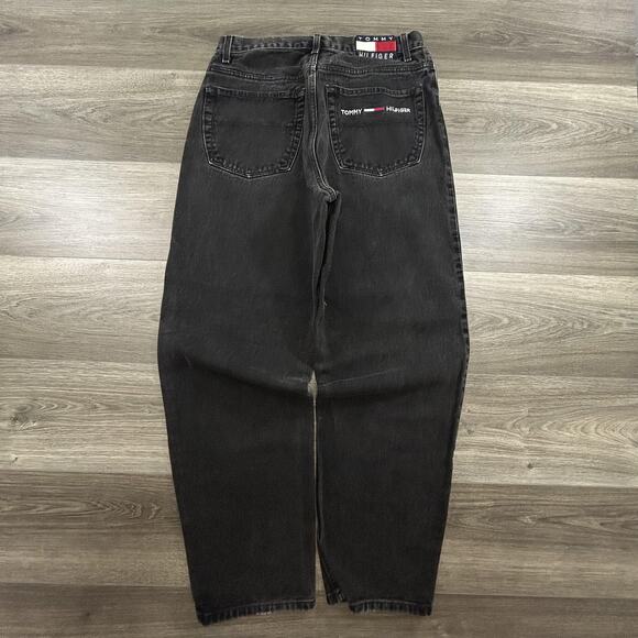 Vintage Tommy Hilfiger Jeans Mens 32x31 Relaxed Fit Denim Embroidered Retro Y2K - Picture 1 of 8
